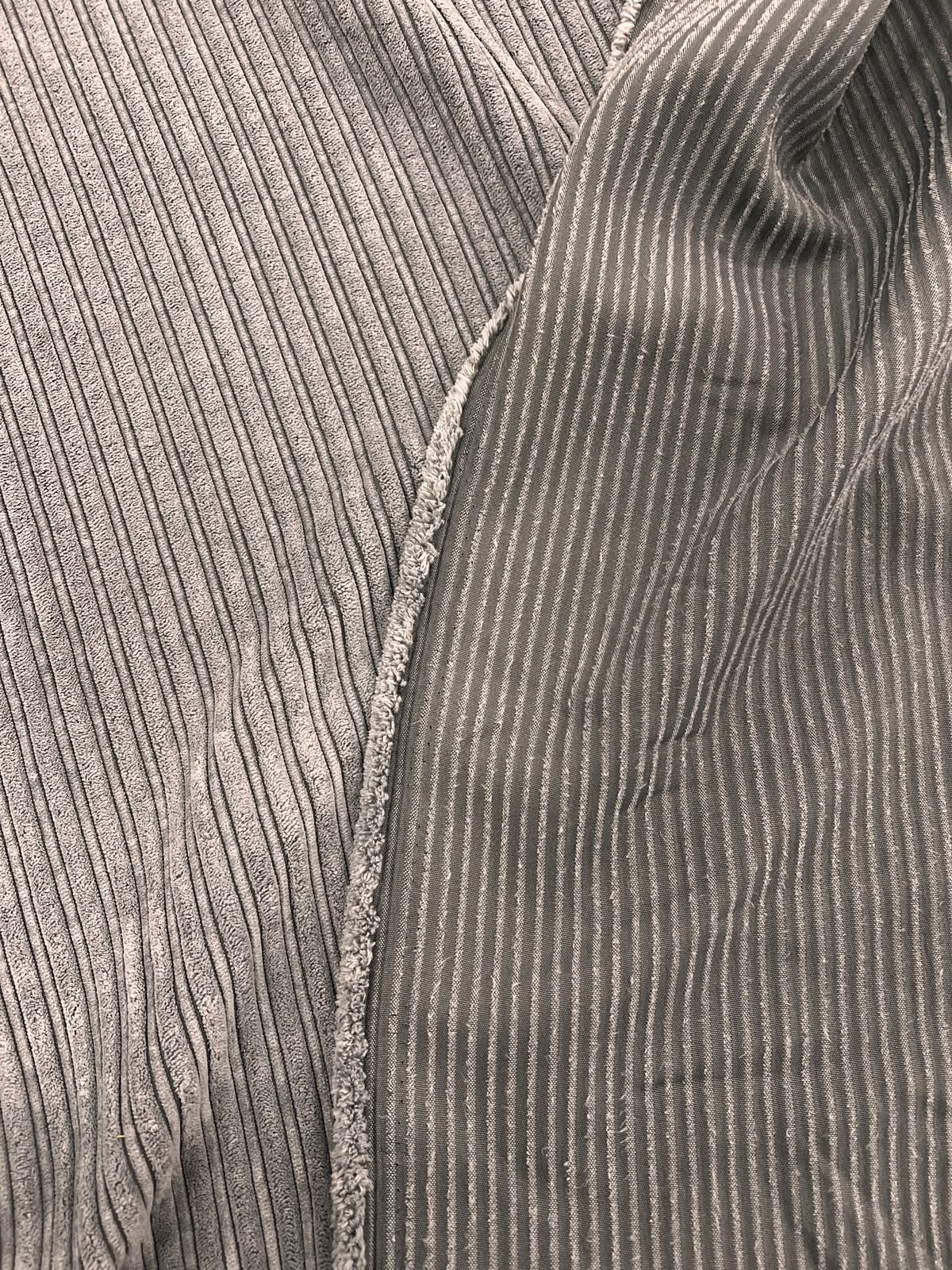 ZOE 078 grey curduroy vertical ribbed