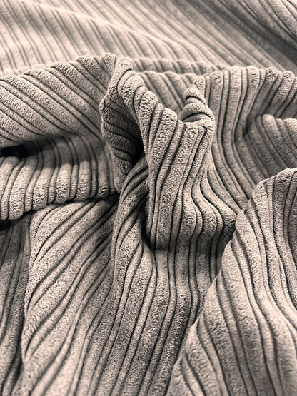 ZOE 078 grey curduroy vertical ribbed