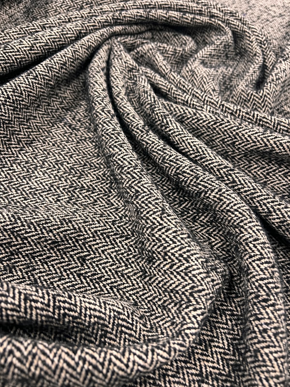 ZOE 081 brown&beige melange herringbone tweed
