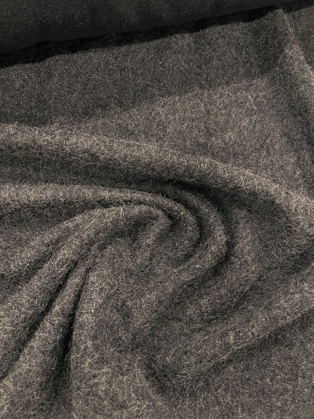 ZOE 082 luxury faux mohair black melange