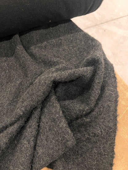 ZOE 082 luxury faux mohair black melange