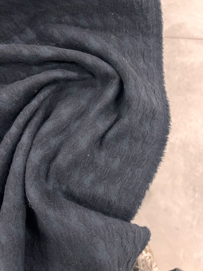 ZOE 084 navy houndstooth designed wool 100%