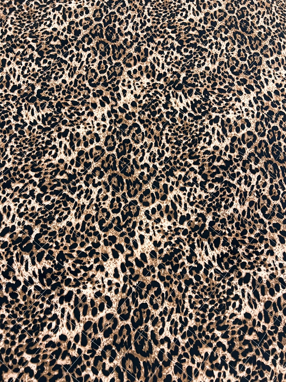 ZOE 087 double face leopard diamon stitched quilted puffer