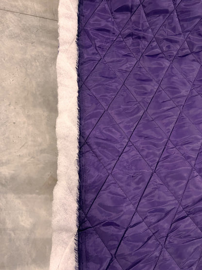 ZOE 097 doubleface aubergine quilted fabric