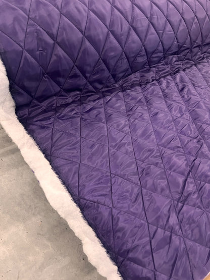 ZOE 097 doubleface aubergine quilted fabric