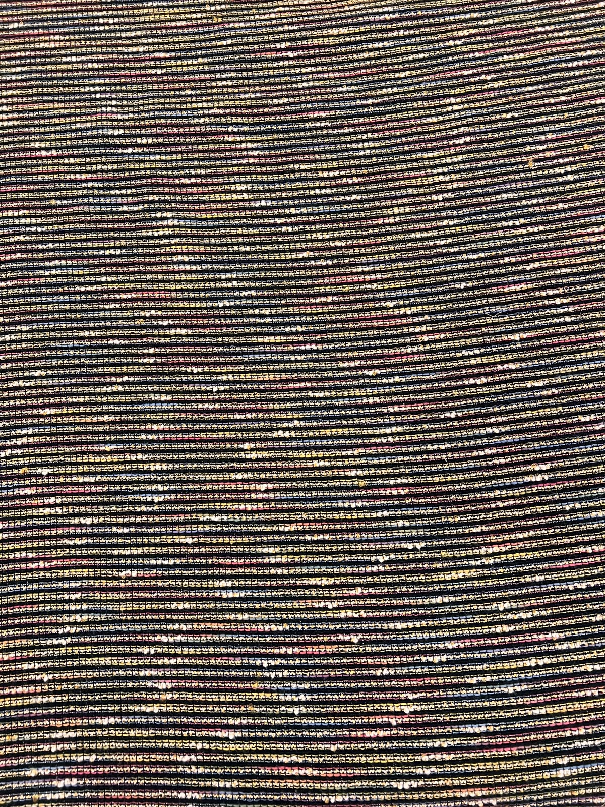 ZOE 098 multi color striped boucle tweed