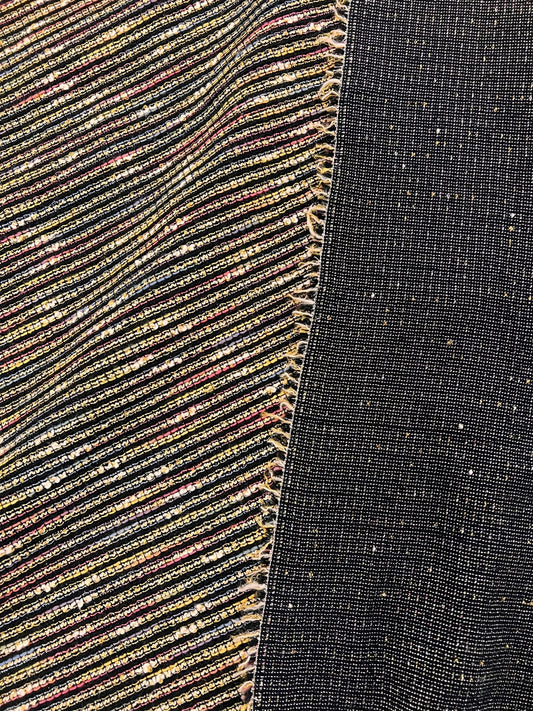 ZOE 098 multi color striped boucle tweed