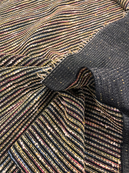 ZOE 098 multi color striped boucle tweed