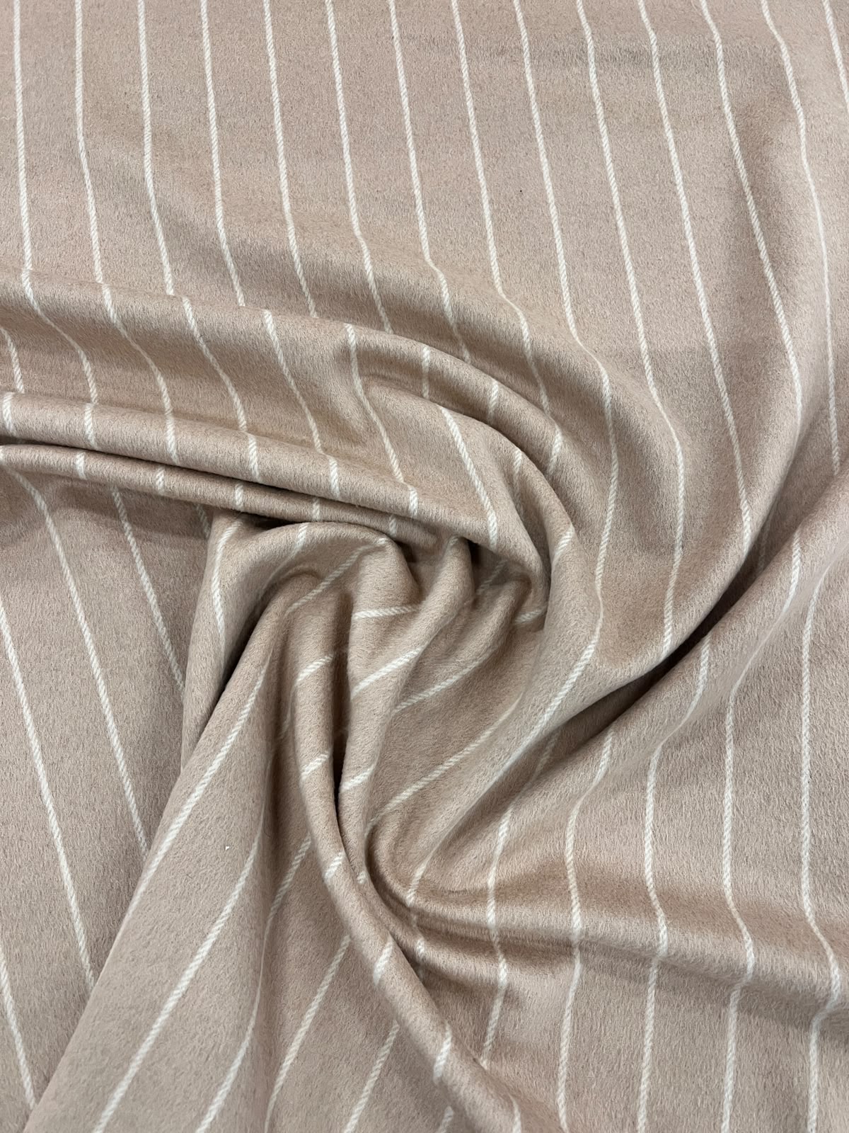 OLAF 010 beige&ecru stripe wool