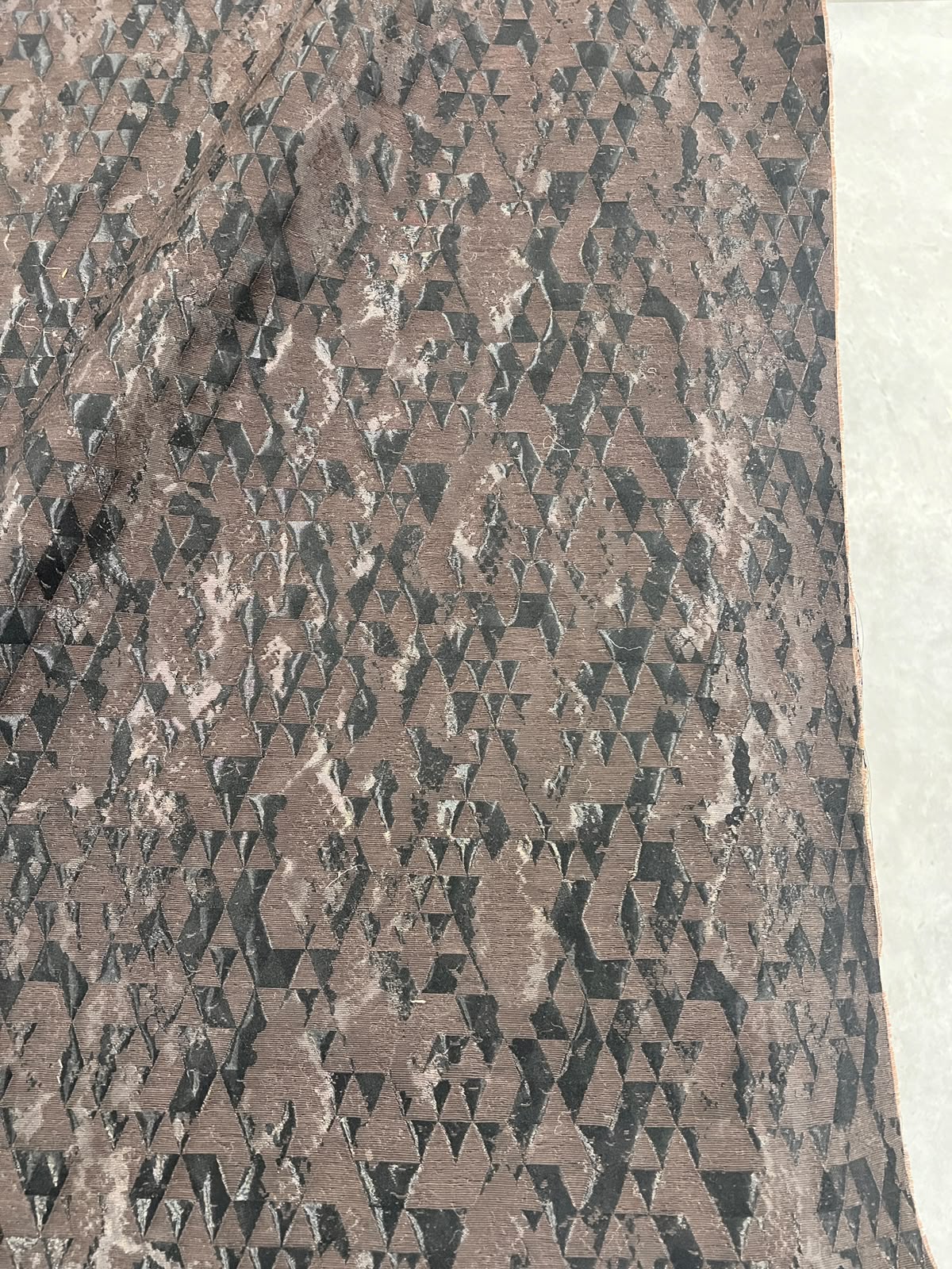 OLAF 011 brown&black metallic raddiant jacquard double face