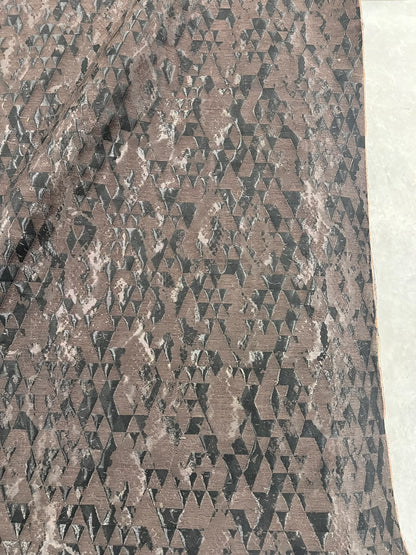 OLAF 011 brown&black metallic raddiant jacquard double face