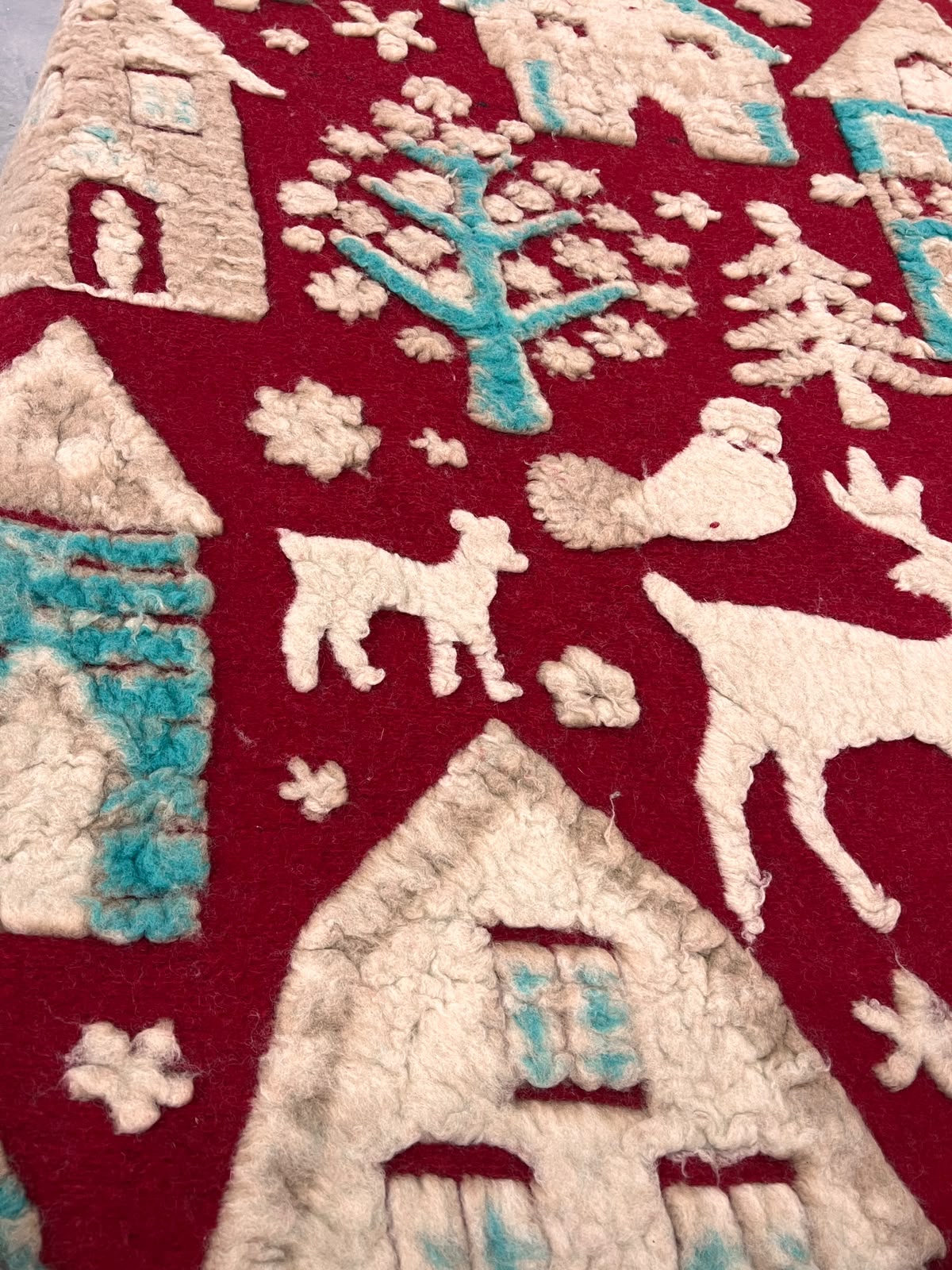 OLAF015 xmas motif boiled wool
