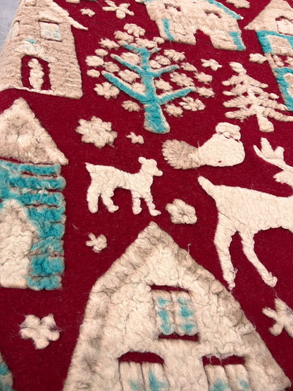 OLAF015 xmas motif boiled wool