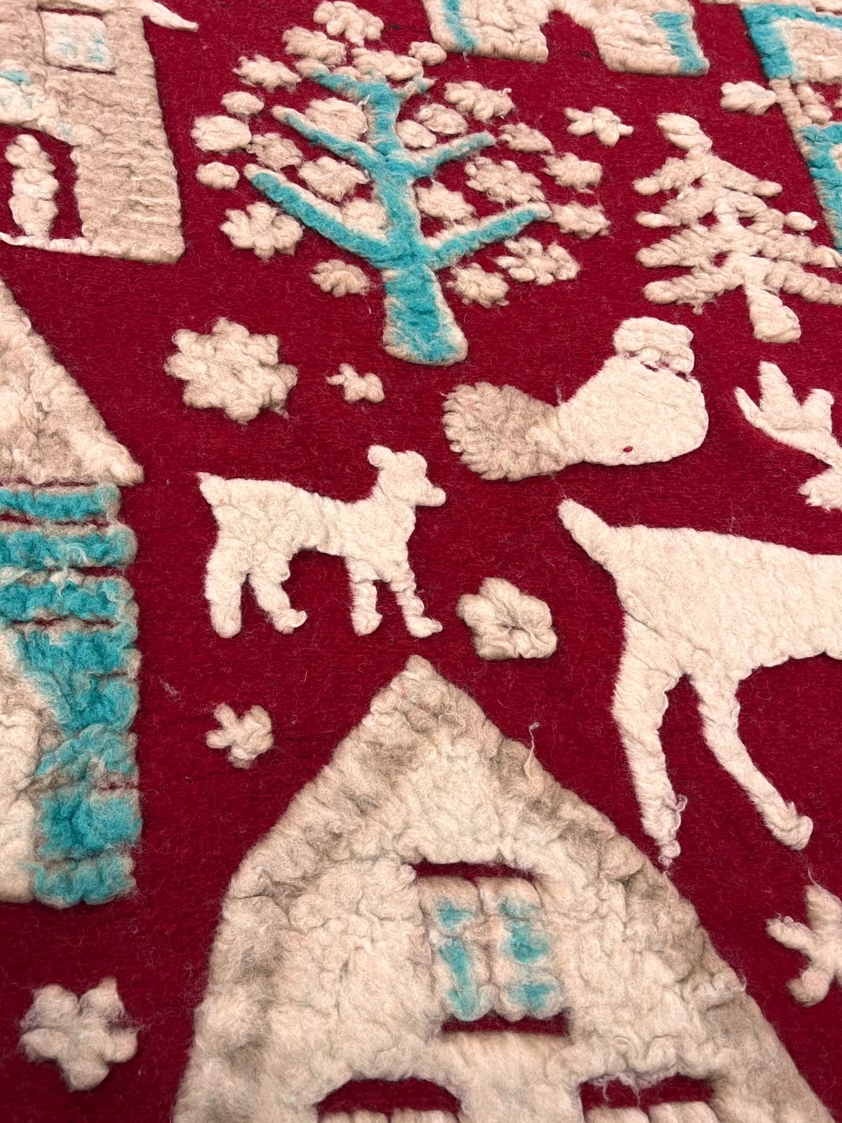 OLAF015 xmas motif boiled wool