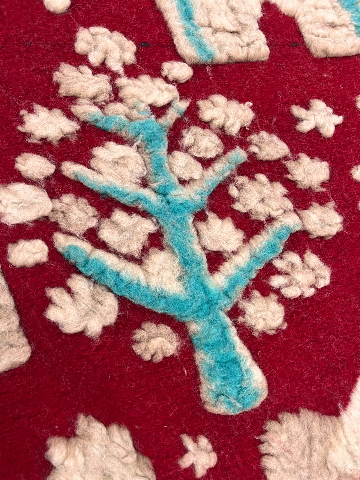 OLAF015 xmas motif boiled wool
