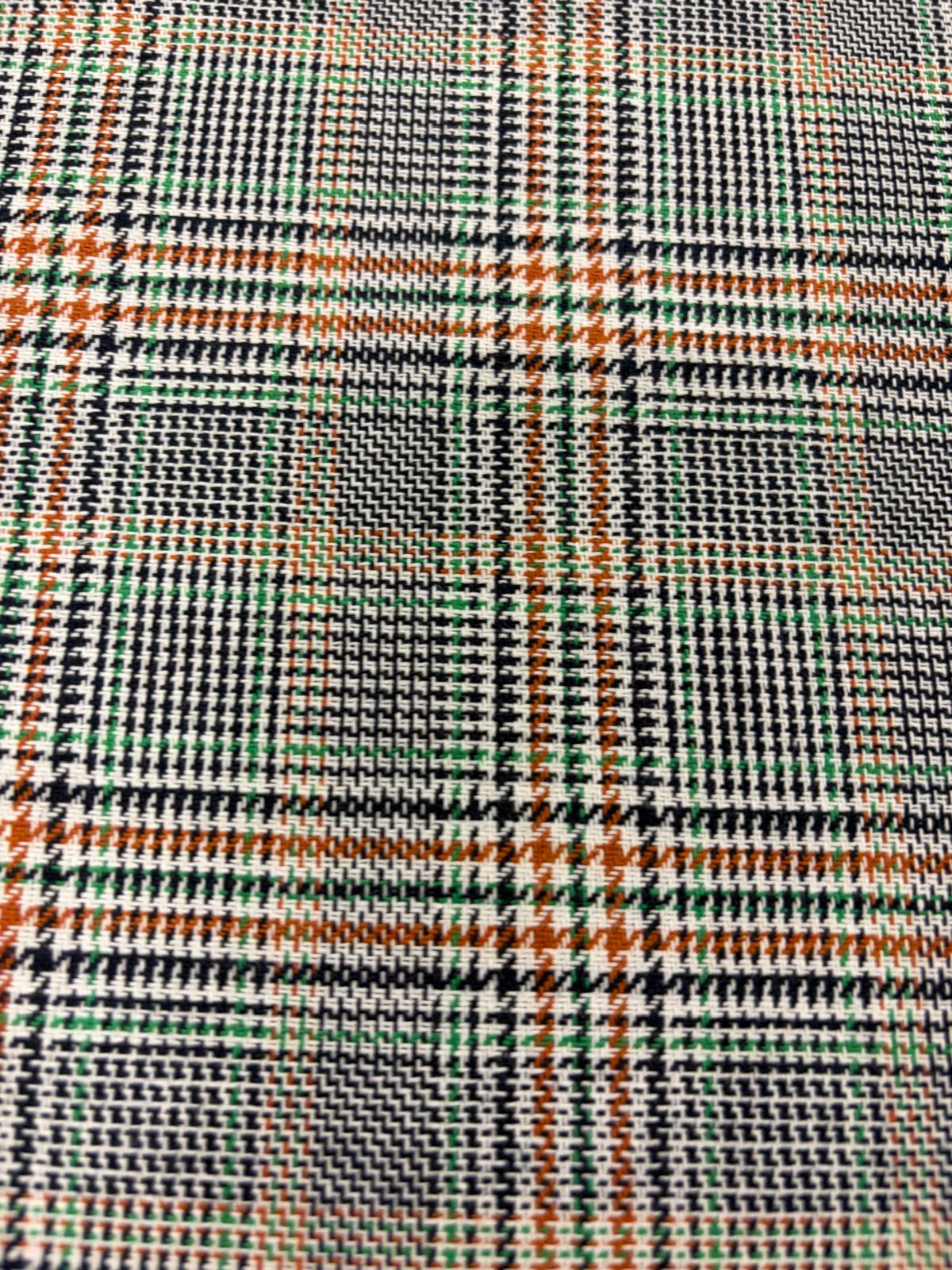 DRACO 011 multi color houndstooth midweight cotton blended