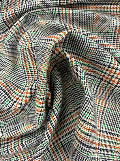DRACO 011 multi color houndstooth midweight cotton blended