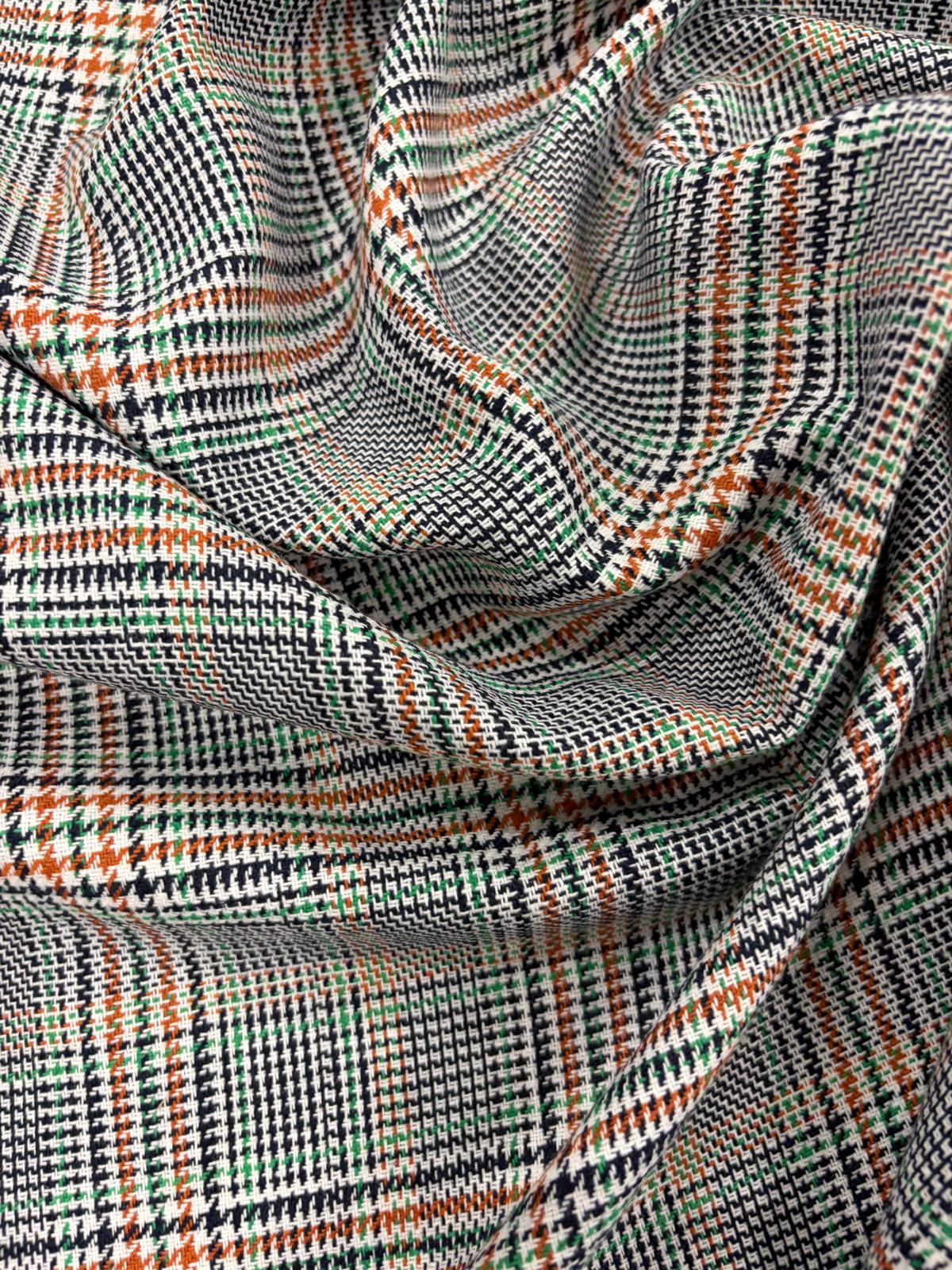 DRACO 011 multi color houndstooth midweight cotton blended