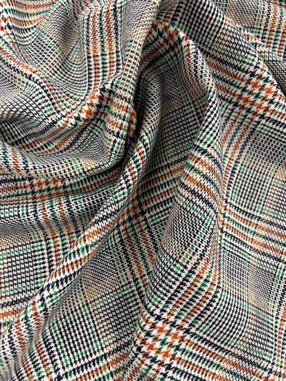 DRACO 011 multi color houndstooth midweight cotton blended
