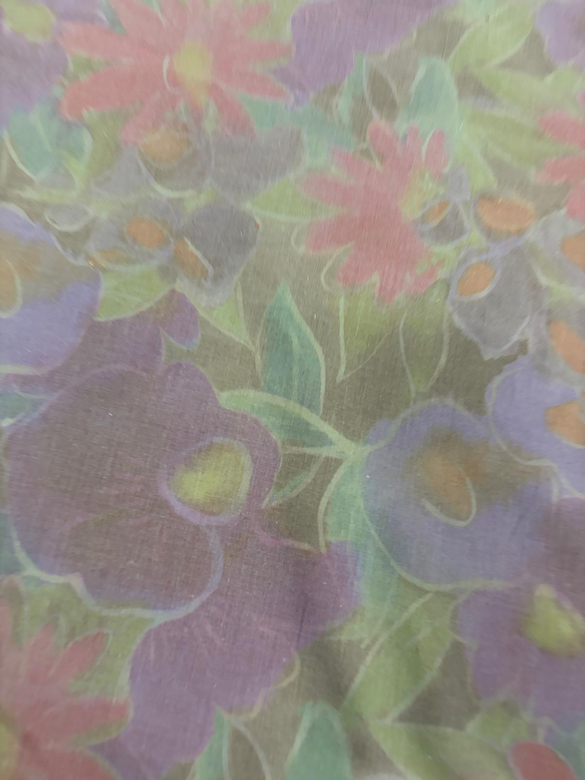 DRACO 017 watercolor floral printed voile