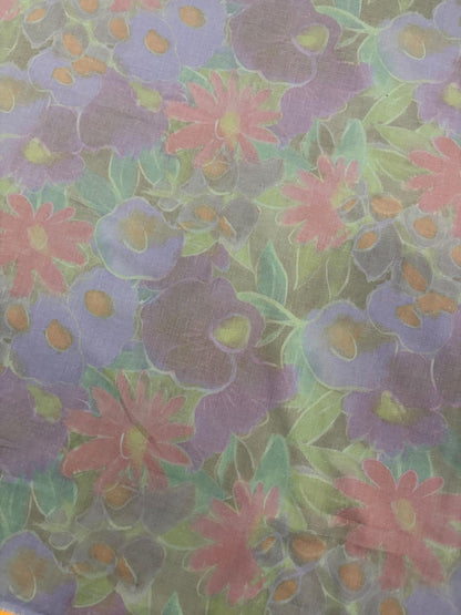 DRACO 017 watercolor floral printed voile