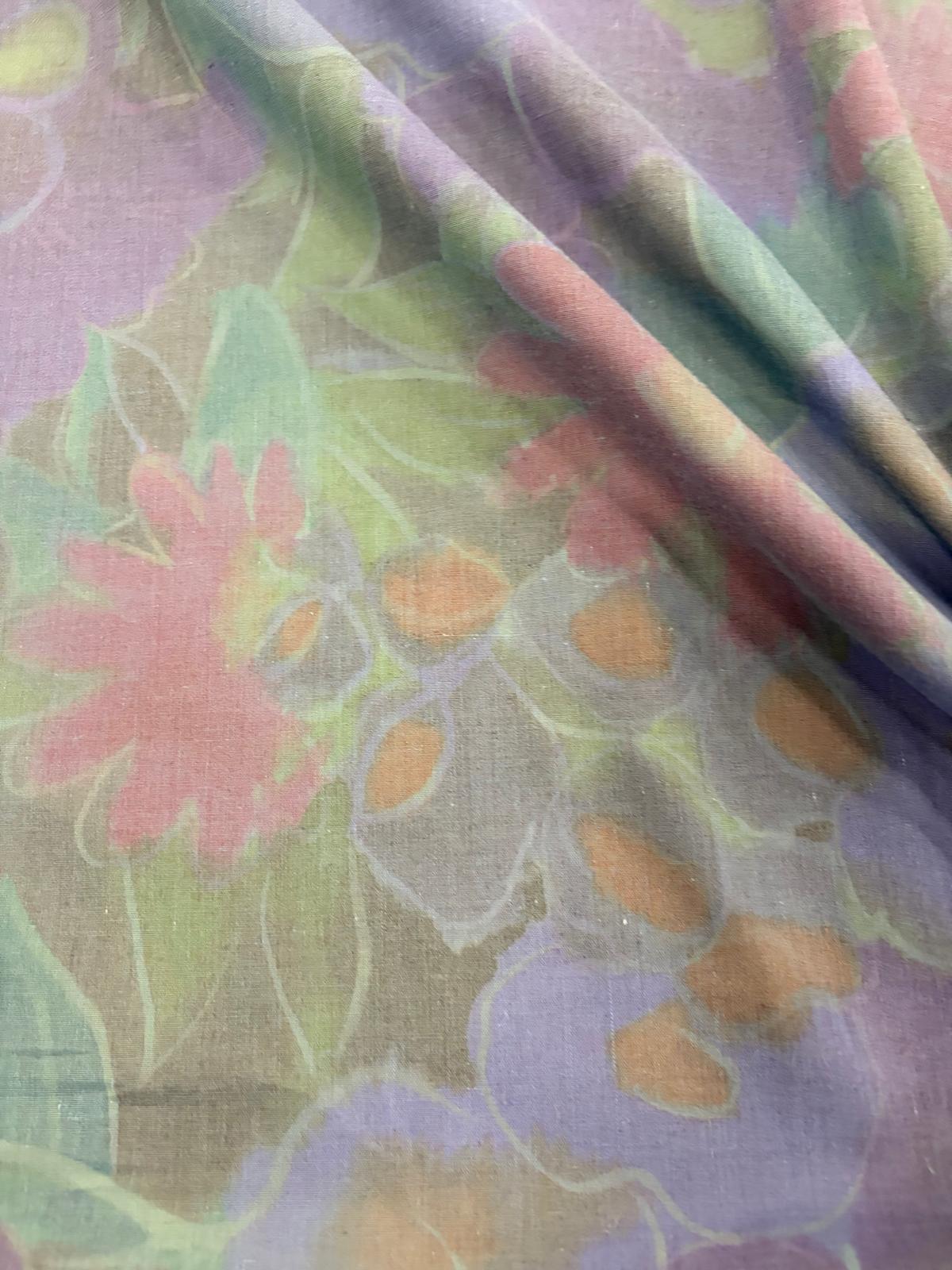 DRACO 017 watercolor floral printed voile