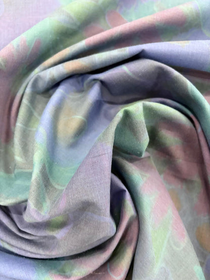 DRACO 017 watercolor floral printed voile