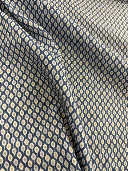 DRACO 019 geo printed cotton colorwoven shirting fabric