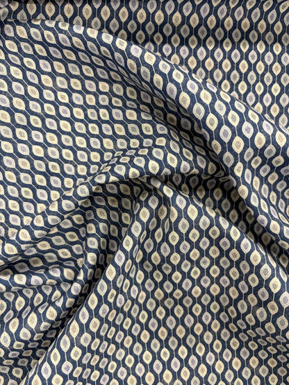 DRACO 019 geo printed cotton colorwoven shirting fabric