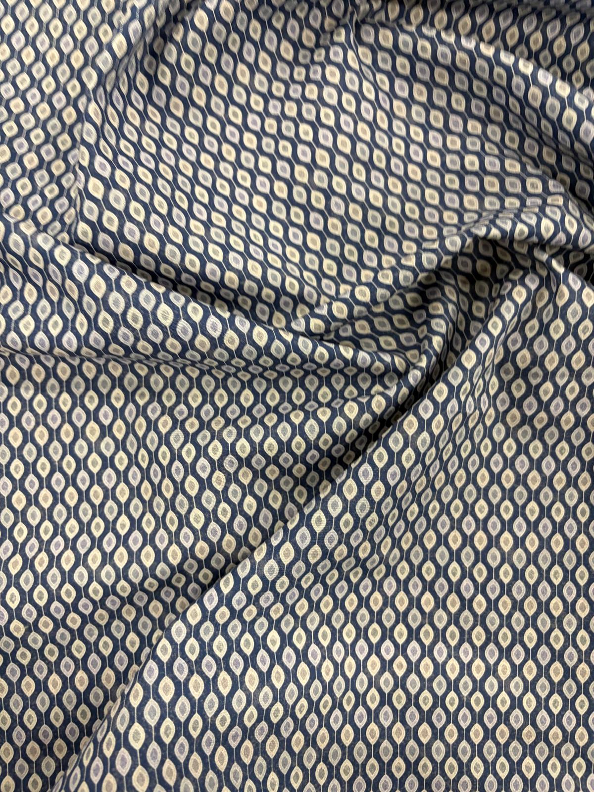 DRACO 019 geo printed cotton colorwoven shirting fabric