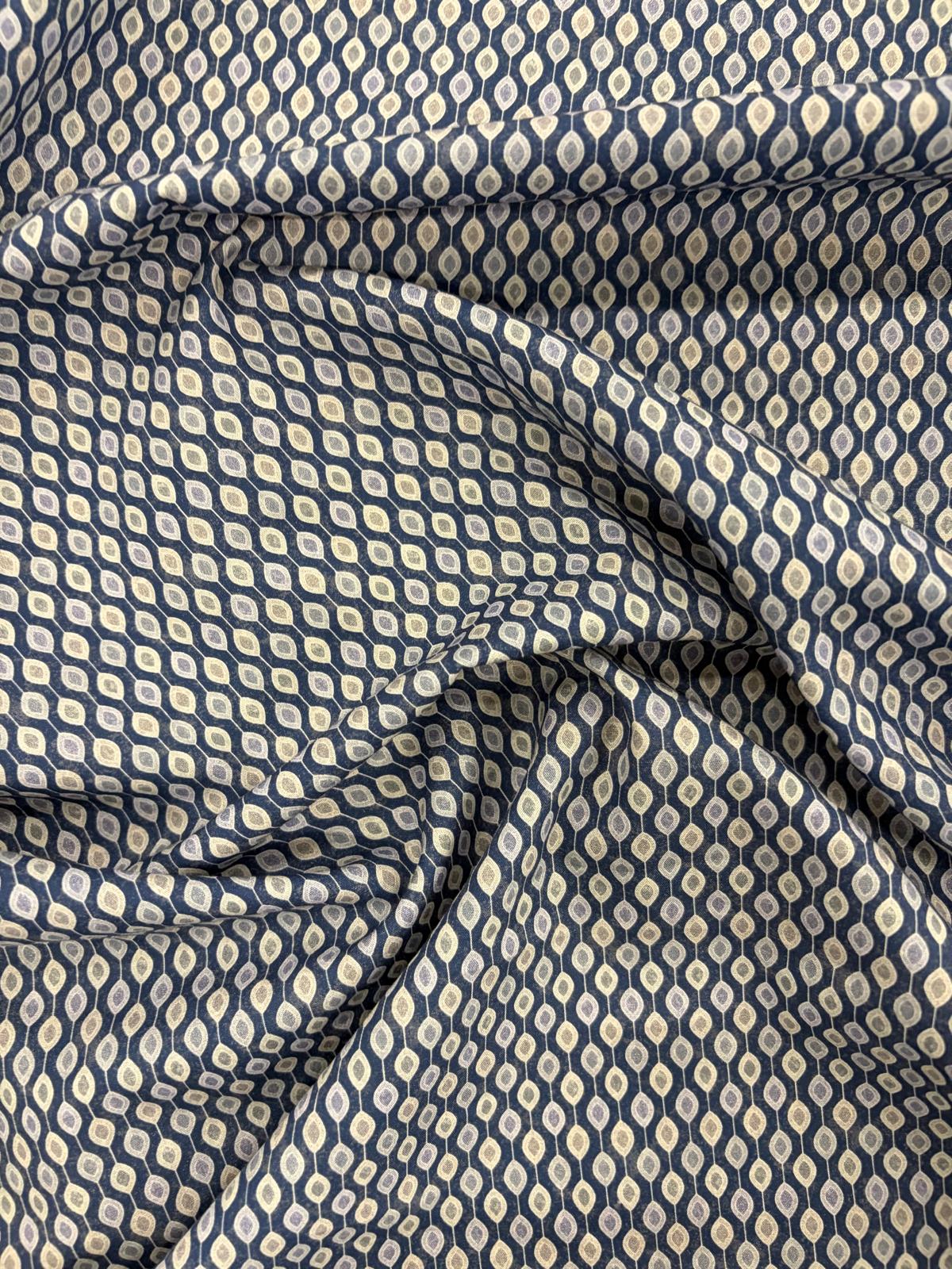 DRACO 019 geo printed cotton colorwoven shirting fabric