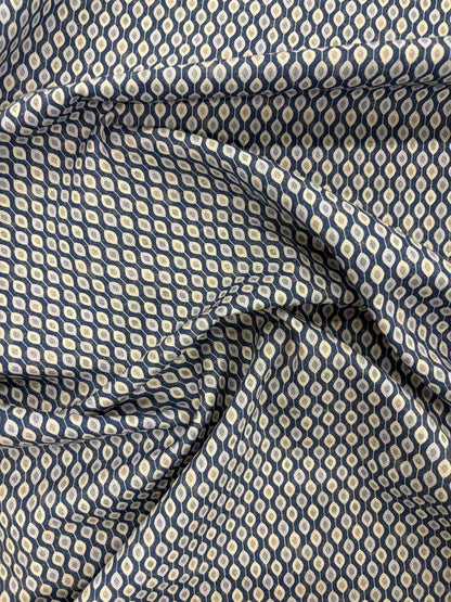 DRACO 019 geo printed cotton colorwoven shirting fabric