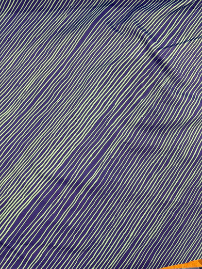 DRACO 021 wavy striped printed cotton light canvas
