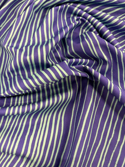 DRACO 021 wavy striped printed cotton light canvas