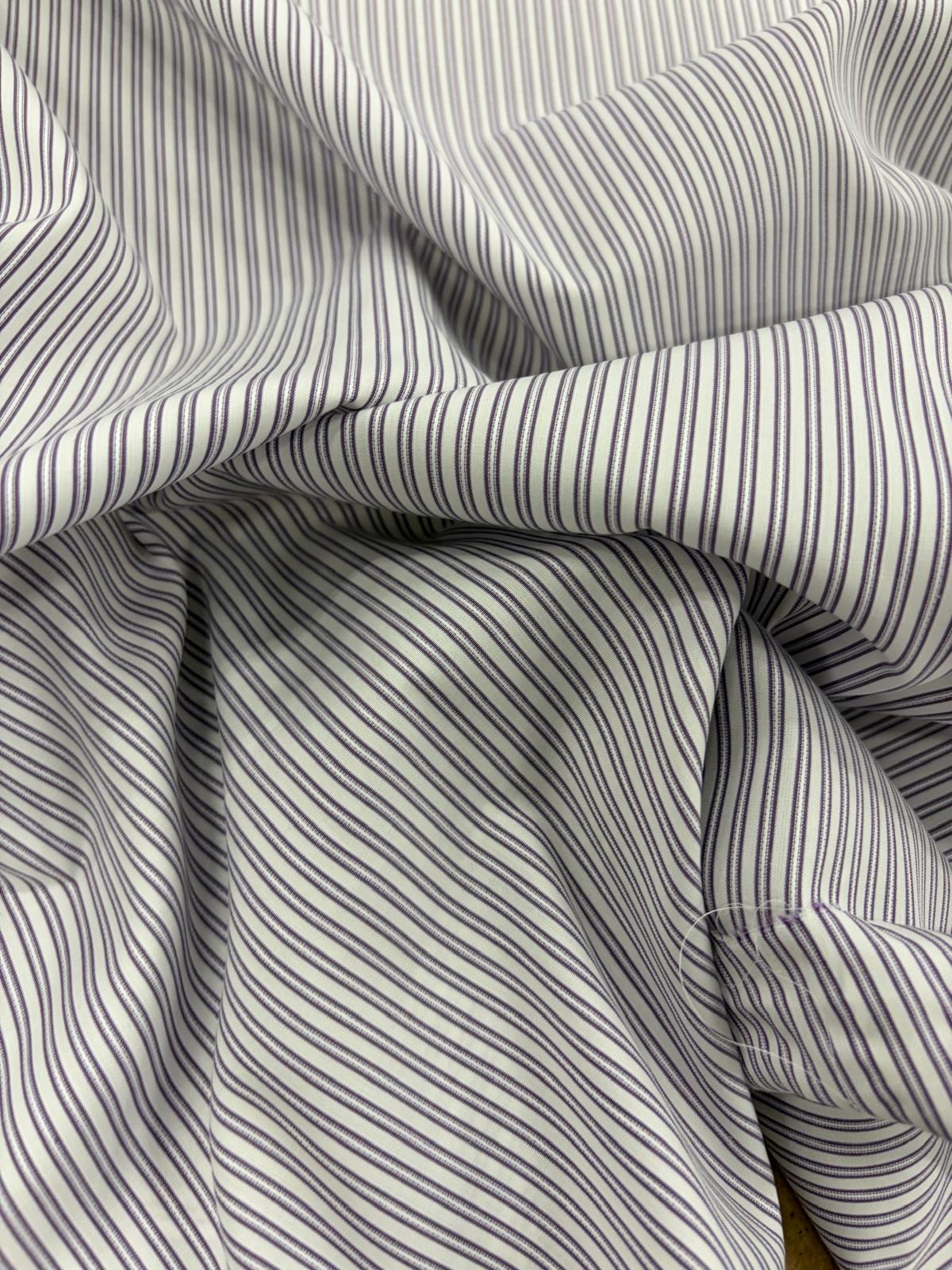 DRACO 032 double pinstripe cotton shirting fabric