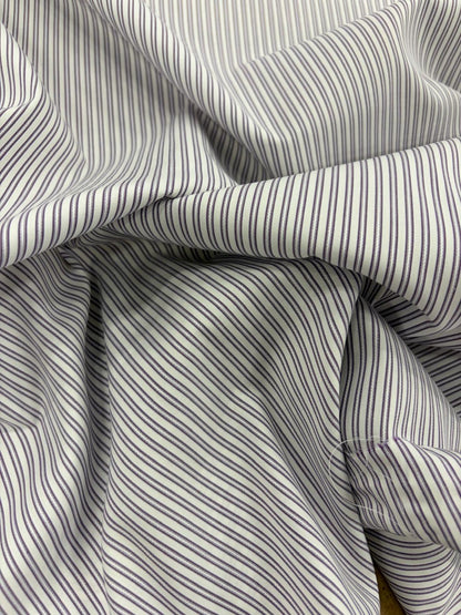DRACO 032 double pinstripe cotton shirting fabric