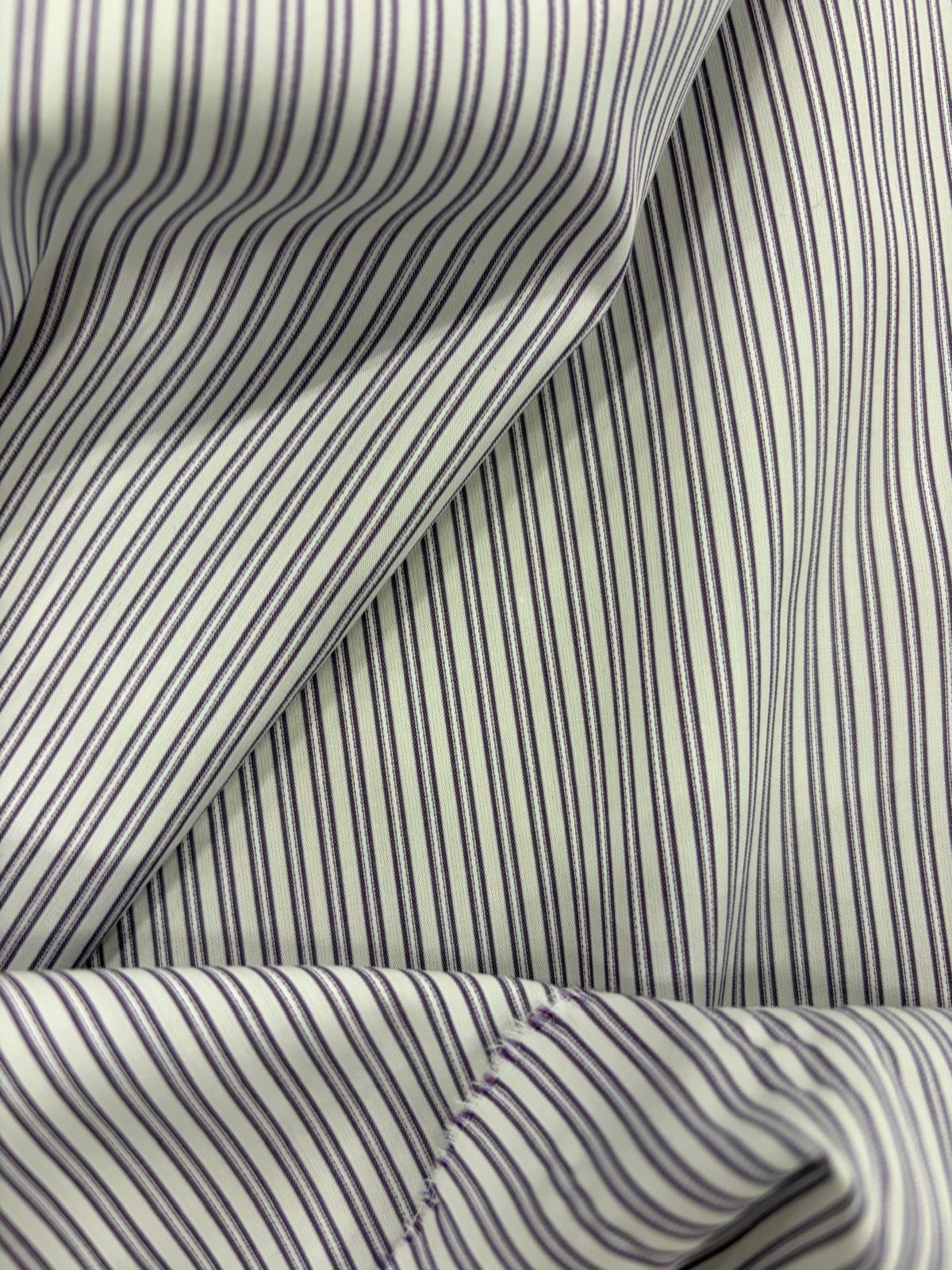 DRACO 032 double pinstripe cotton shirting fabric