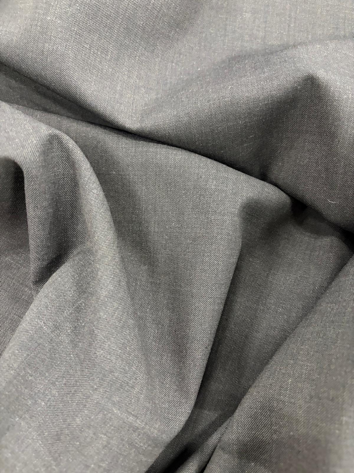 DRACO 007 wool blended charcoal bi-stretch suiting fabric