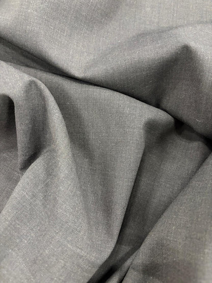 DRACO 007 wool blended charcoal bi-stretch suiting fabric