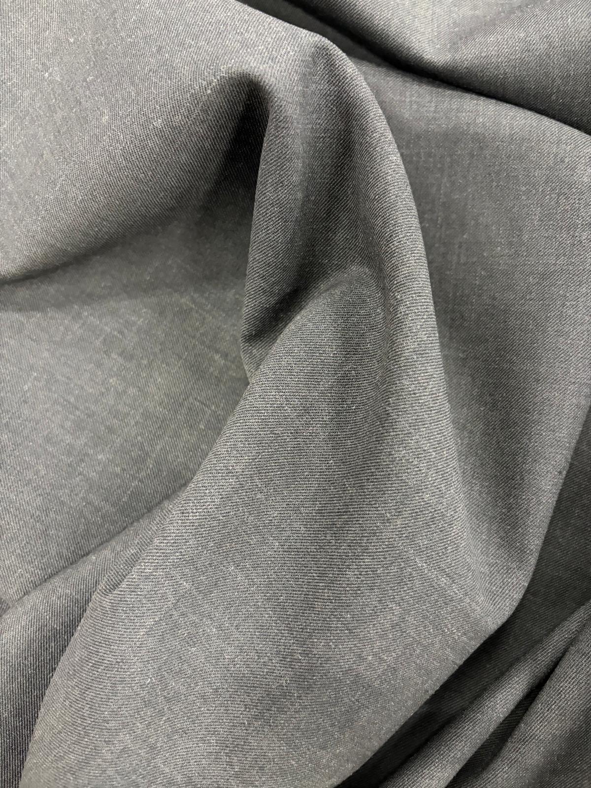 DRACO 007 wool blended charcoal bi-stretch suiting fabric
