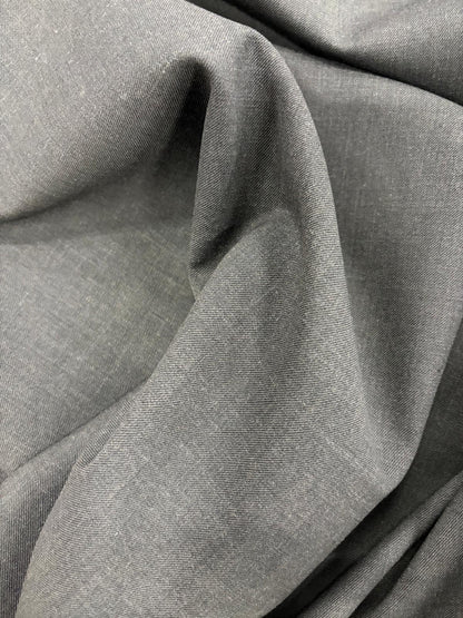 DRACO 007 wool blended charcoal bi-stretch suiting fabric