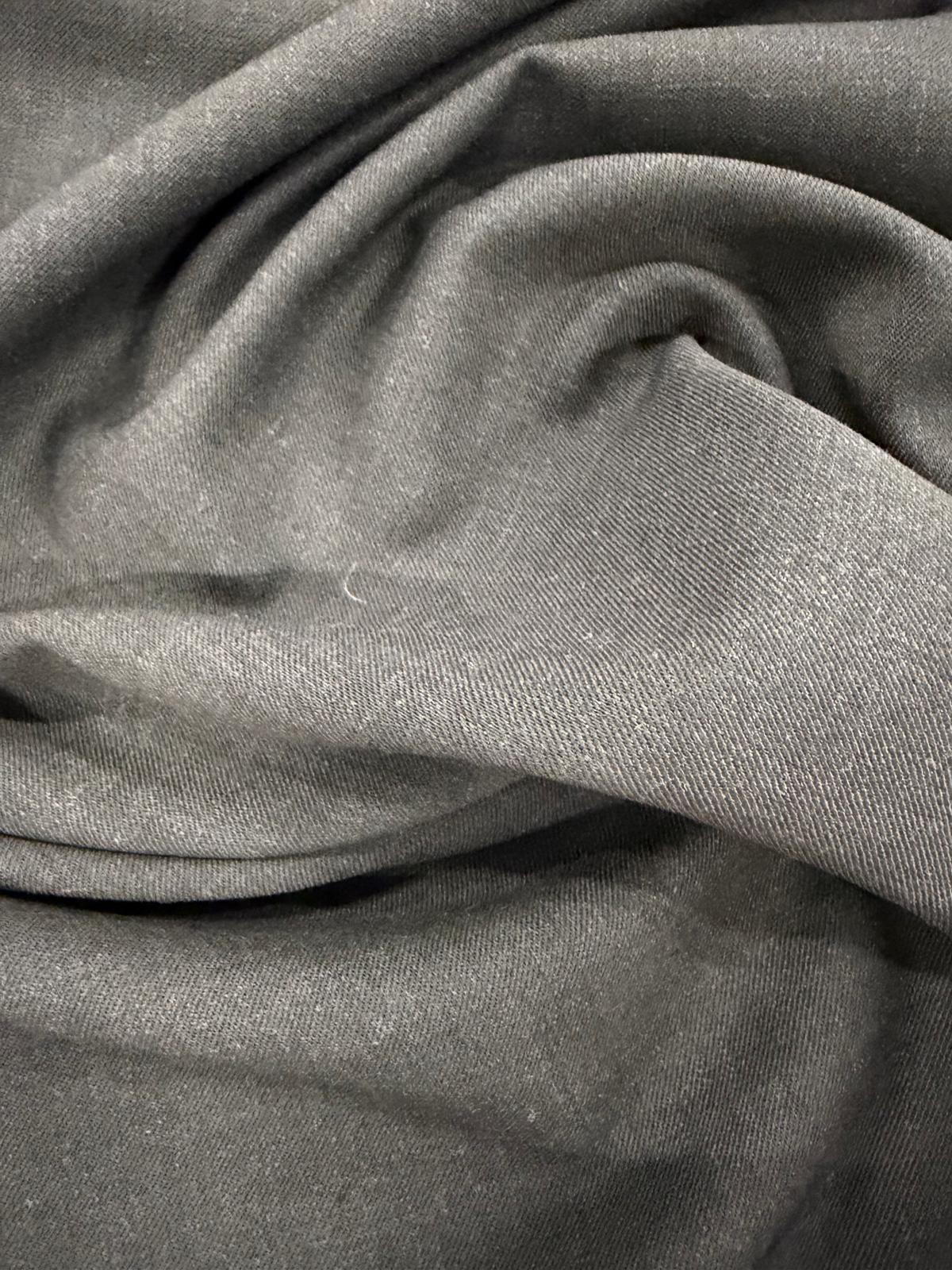DRACO 007 wool blended charcoal bi-stretch suiting fabric