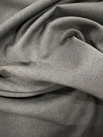 DRACO 007 wool blended charcoal bi-stretch suiting fabric