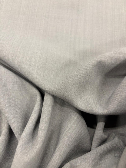 DRACO 008 wool blended grey bi-stretch suiting fabric