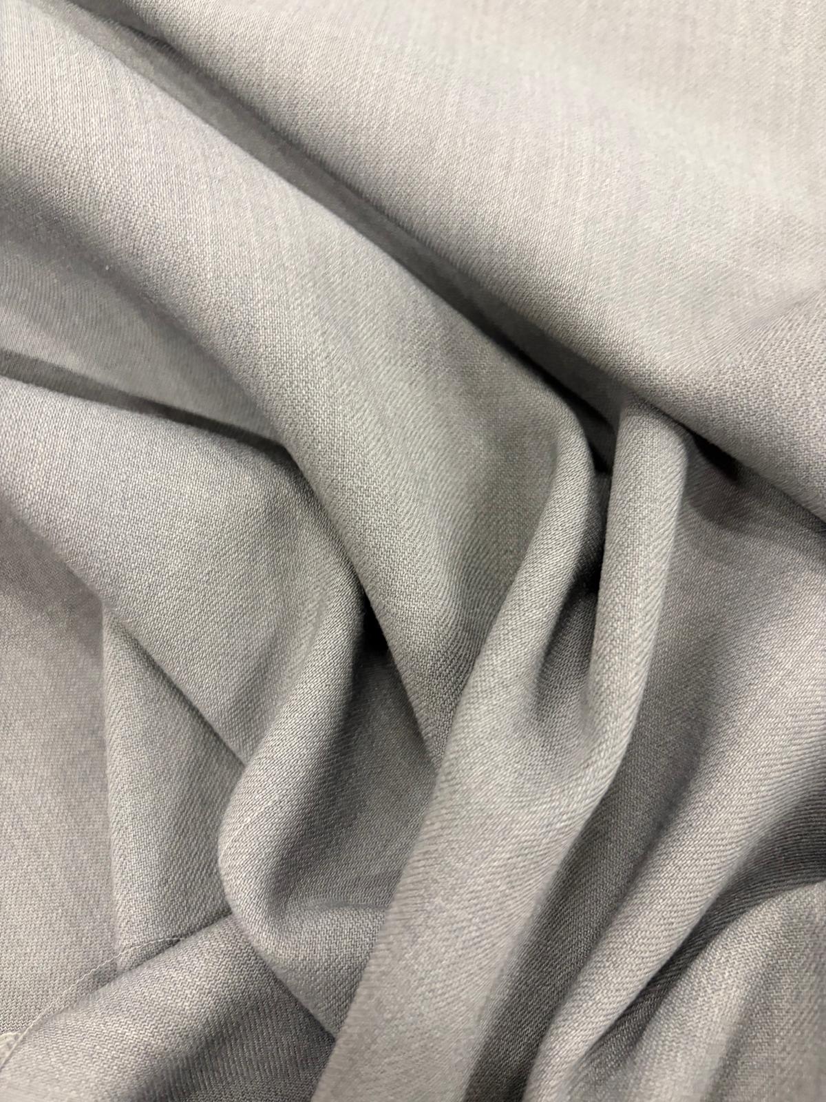 DRACO 008 wool blended grey bi-stretch suiting fabric