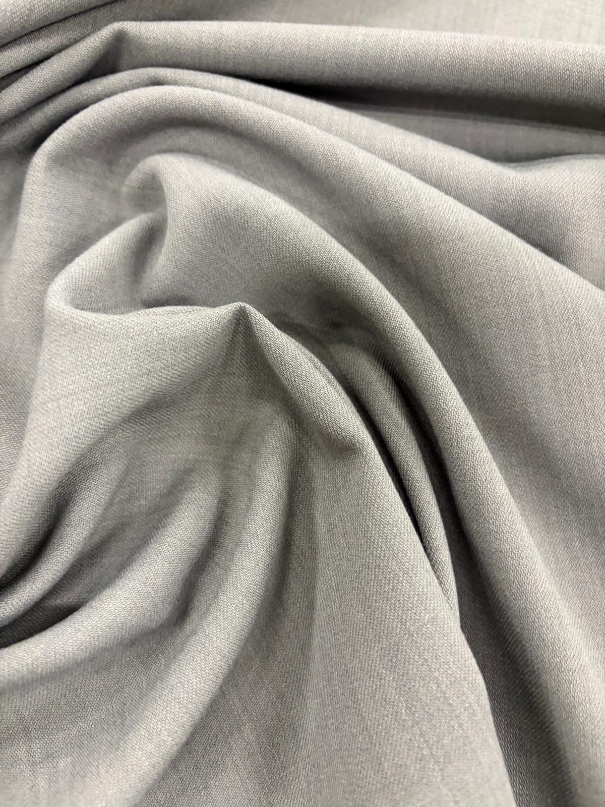 DRACO 008 wool blended grey bi-stretch suiting fabric