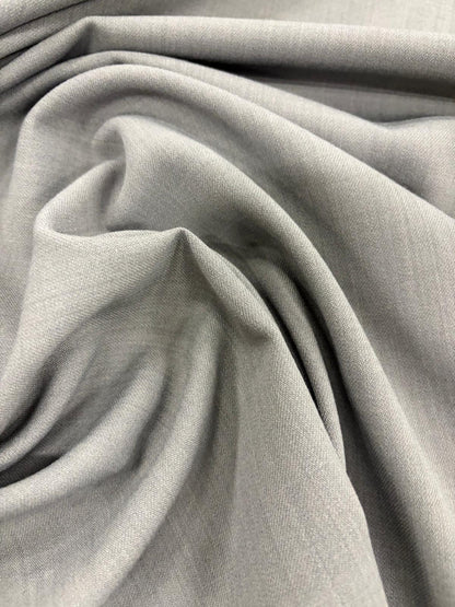 DRACO 008 wool blended grey bi-stretch suiting fabric