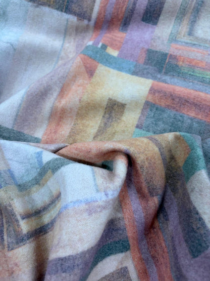 DRACO 035 all over printed boiled wool vintage look