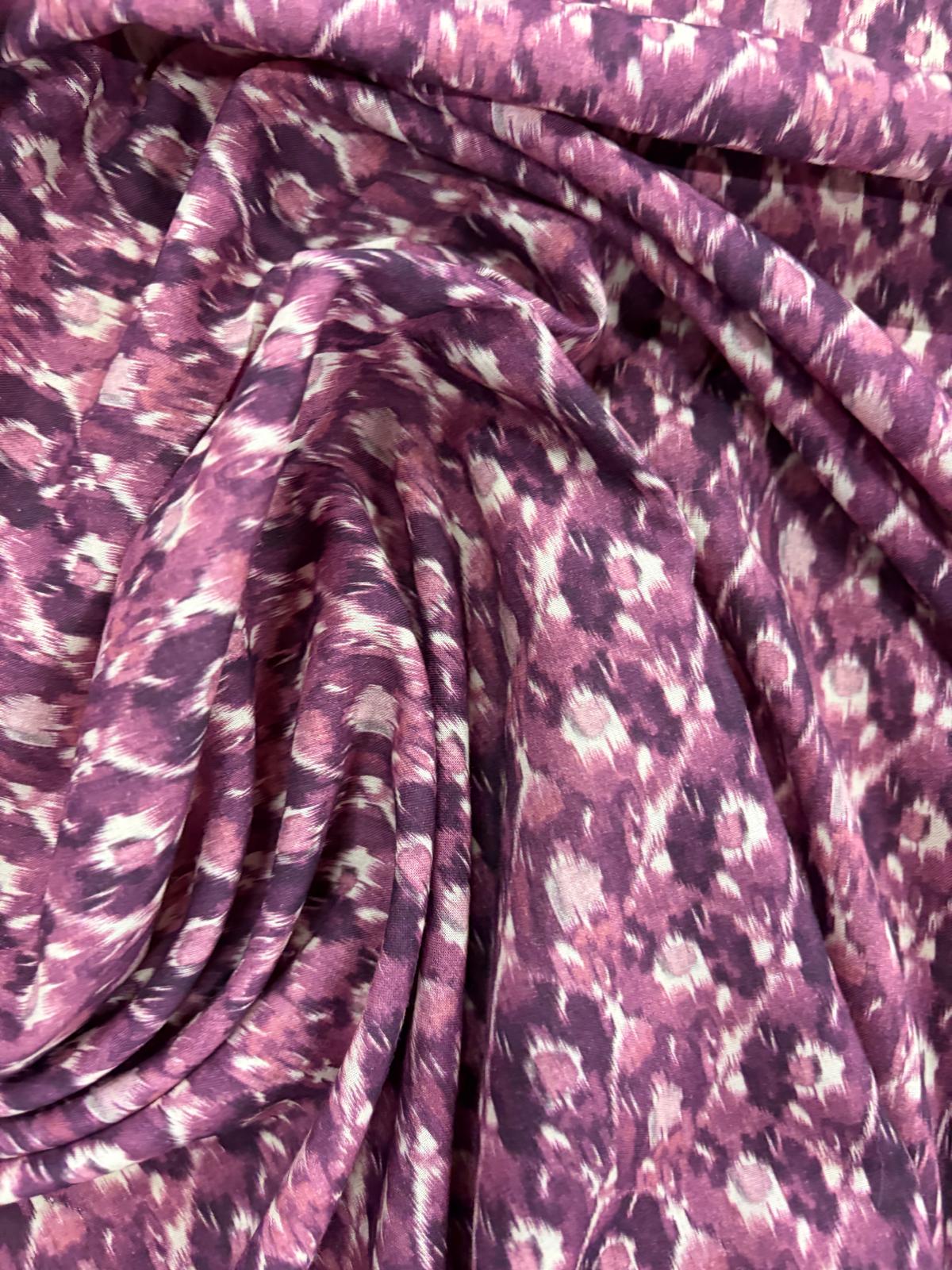 DRACO 037 Ikat style abstract printed cotton voile