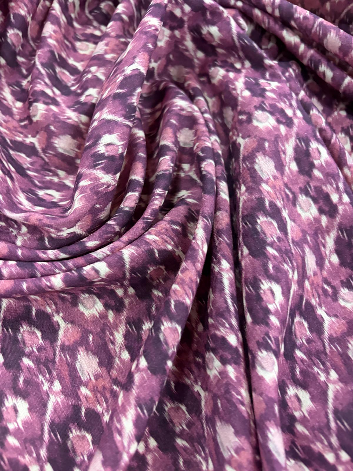 DRACO 037 Ikat style abstract printed cotton voile